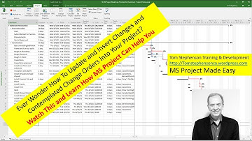 Update and Insert Changes Into Your Project? MS Project Made Easy Tutorial #8