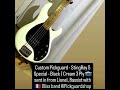The Pickguard Shop - Custom Pickguard - StingRay 5 Special - Black / Cream 3 Ply 