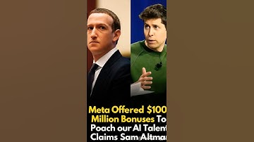 OpenAI CEO Sam Altman said Meta Offered "$100 Million" to Poach AI Talent 😳 #chatgpt #facebook