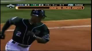 B.J. Upton 14th homerun of the season - Tampa Bay Devil Rays - July 30, 2007