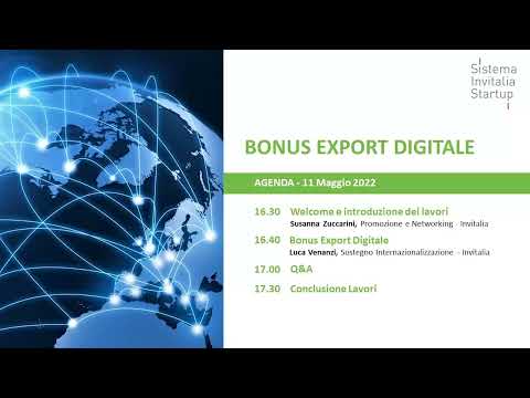 Bonus Export Digitale - Webinar 11 maggio 2022