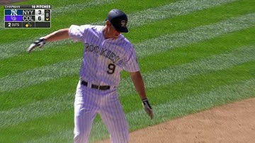 NYY@COL: LeMahieu drives an RBI triple to center