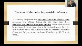 Part 12 Pre-trial Conference