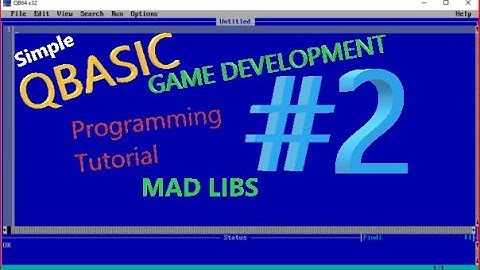 Making simple game in Qbasic--MadLibs--QBASIC PROGRAMMING LANGUAGE--qb64 tutorial--#2