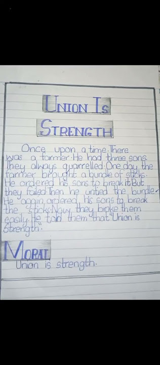 Story:Union is strength 💪(English)