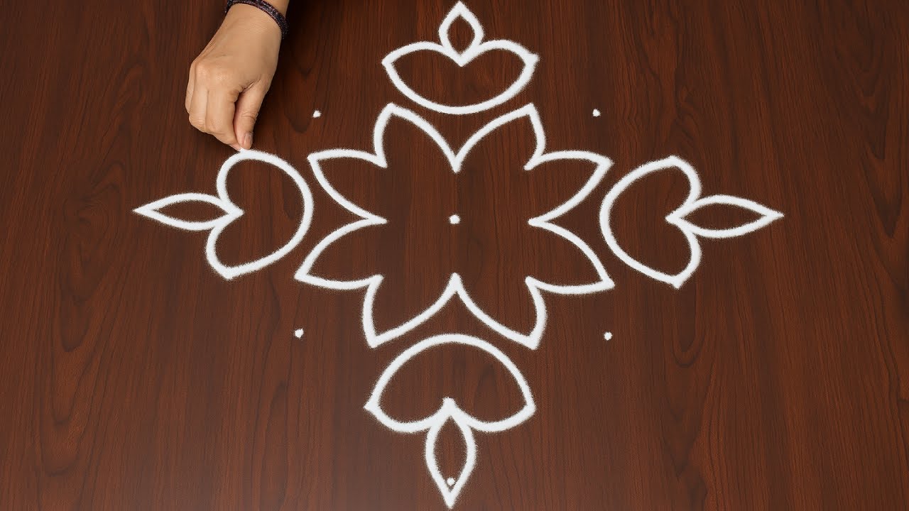 Rangoli for Karthigai Deepam
