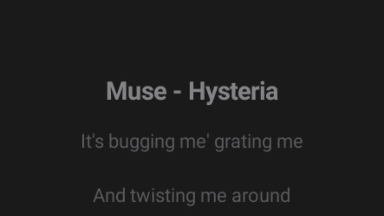 Muse Hysteria with lyrics YouTube