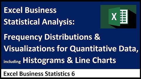 Excel Statistical Analysis 06: Frequency Distributions, Visualizations & Skew for Quantitative Data