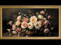 Spring Vintage Floral Art Frame TV | Art of Peonies & Roses | Elegant TV Display & Screensaver