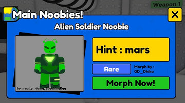 How to get ALIEN SOLDIER Noobie in FIND THE NOOBIES Roblox [ CODE ]