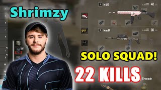 Soniqs Shrimzy - 22 KILLS - M416 + Mini14 - SOLO SQUAD! - PUBG