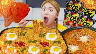 Eating 6 Spicy Ramen Spicy Fire Noodle Challenge Most Spicy ramens mukbangs by HIU 하이유