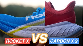 HOKA ONE ONE ROCKET X vs CARBON X | Best Marathon Racing shoe