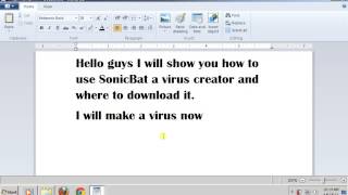 SonicBat (Batch File Virus Creator) Download For Free