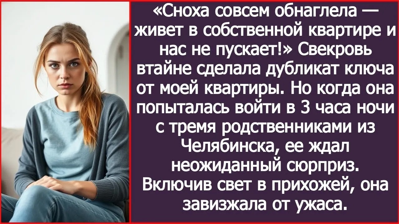 Сноха совсем обнаглела — живет в собственной квартире и нас не пускает!