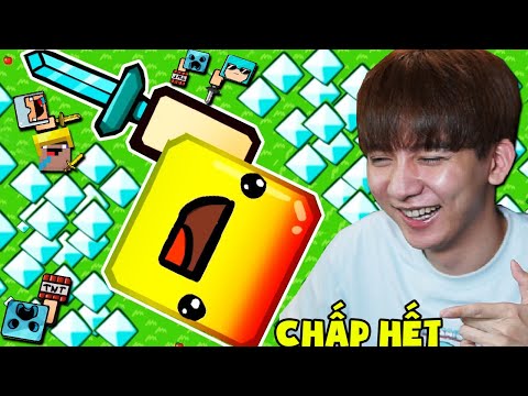 Thử Thách T Gaming Ăn Kim Cương Và Trở Nên Siêu Mạnh Trong Thế Giới Minecraft io