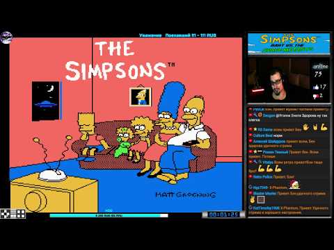 The Simpsons: Bart vs. The Space Mutants прохождение | Игра (Dendy, Nes, Famicom, 8 bit) Стрим RUS