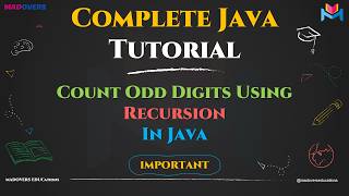 Count Odd Digits Using Recursion in Java | Step-by-Step Tutorial | Master Recursion in Java