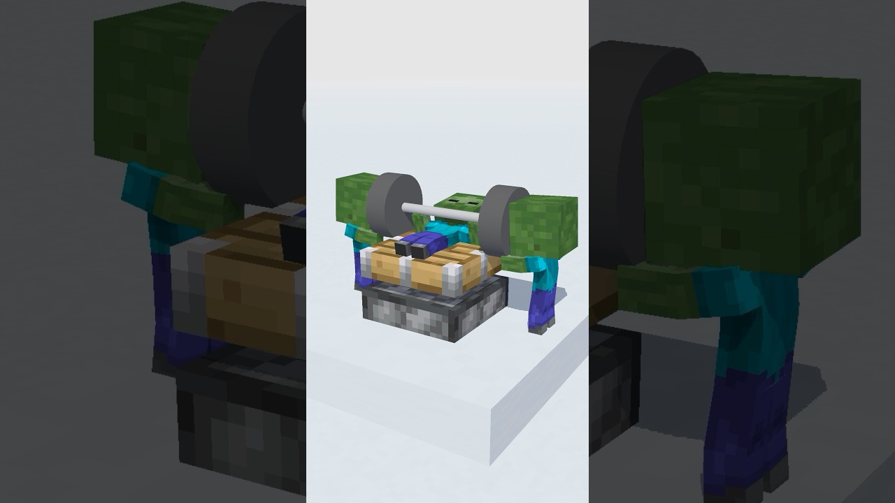 筋トレゾンビ　Muscle Zombie #minecraft #マイクラ #minecraftanimation
