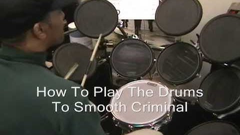 Michael Jackson Smooth Criminal  How To Play On Drums @EricBlackmonGuitar