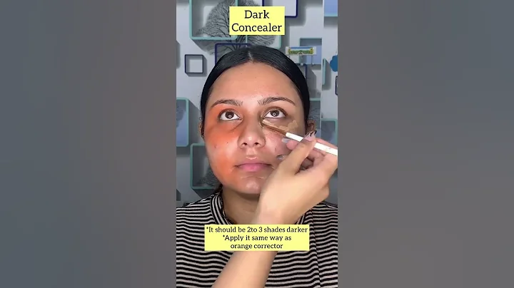 orange corrector VS dark concealer  #darkcircles #darkcircleshomeremedy #youtubeshorts  #shorts