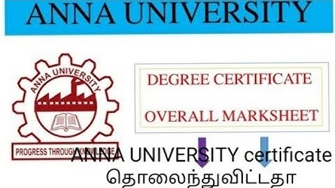 Anna university duplicate certificate applaying procedure