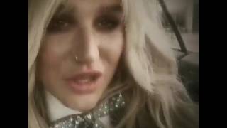 Kesha hears Praying for the first time on the radio on release day!