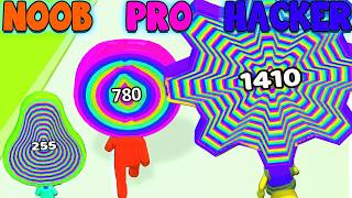 NOOB vs PRO vs HACKER - Layer Man 3D: Run & Collect [Level Up] screenshot 3