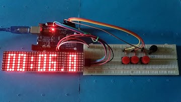 Arduino countdown timer demo (use LED matrix8x8  4pcs)