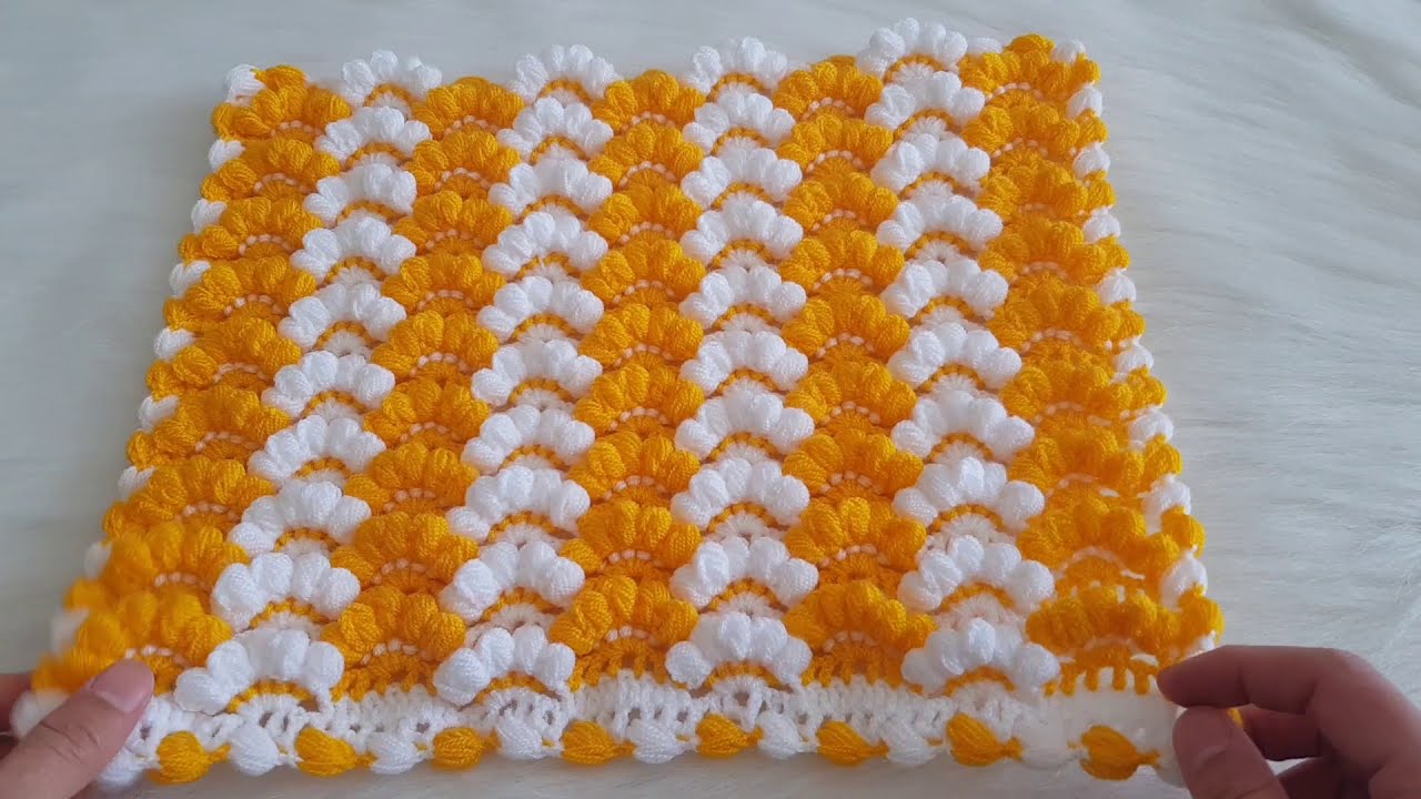 Kare Liflerin En Güzeli Çapraz Pıtırcık Lif Yapımı  (tasarim sibelle örgü)