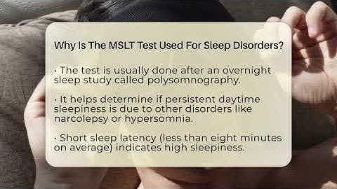 Why Is The MSLT Test Used For Sleep Disorders? - Sleep Apnea Support Network