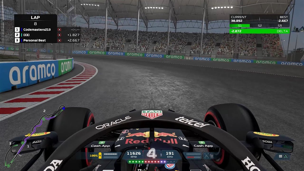 F1 2021 Jeddah Circuit Hot Lap Red Bull RB16B [2160p60]