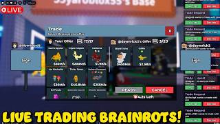 Live Trading + Admin Abuse & Taco Tuesday in Steal A Brainrot #stealabrainrot #roblox #livestream