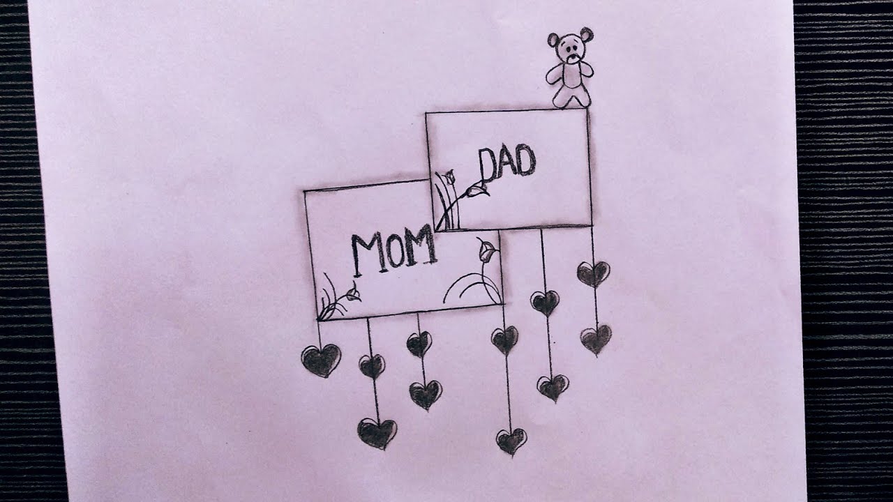 Mom dad pencil Sketch ।। mom dad easy drawing।। - YouTube