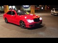 Mercedes benz e55 w211 amg v8 kompressor exhoust sound red amg