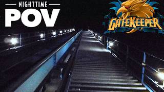 Celebrity GateKeeper At Night Front Row Right Wing On-Ride POV B&M Wing Roller Coaster 60fps HD Cedar Point Wealth