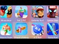 Spiral Roll,A Z Run,Shape Shifting,Muscle Rush,Spiderman Unlimited,Subway Surf,Fat 2 Fit,Miraculous