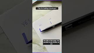 Tips for holding a brush pen for hand lettering and brush pen calligraphy #shorts #brushlettering