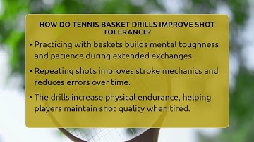 How Do Tennis Basket Drills Improve Shot Tolerance? - The Racket Xpert