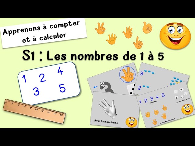 Les chiffres de 1 à 5 – Creadoc For School – Un outil et des