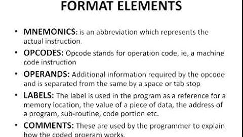 format of assembly language in 8085