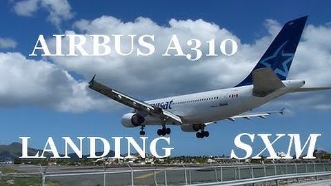LOW PASS !!! Air Transat Airbus A310 landing on Maho Beach / Sint Maarten