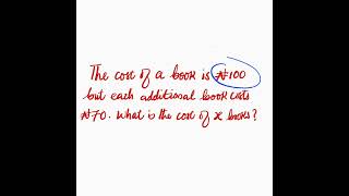 Find the Total Cost of x Books! | Simple Algebra Word Problem