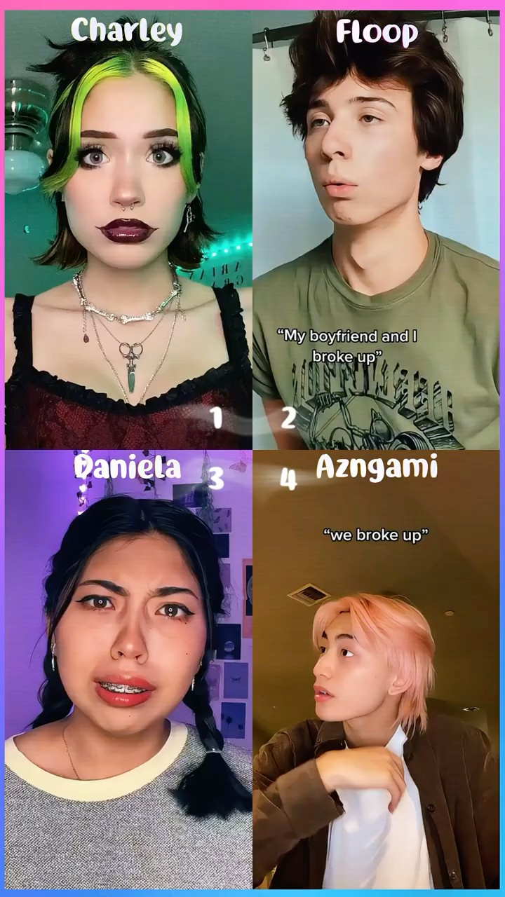 ? MASK REVEAL? Charley x Floop x Danela x Azngami #funny #dance #trend #viral #tiktok #shorts