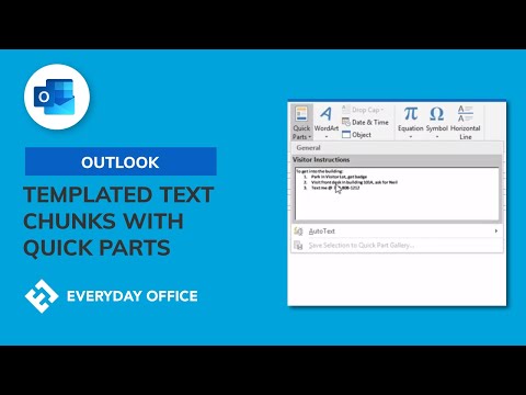 Outlook Template Messages with Quick Parts