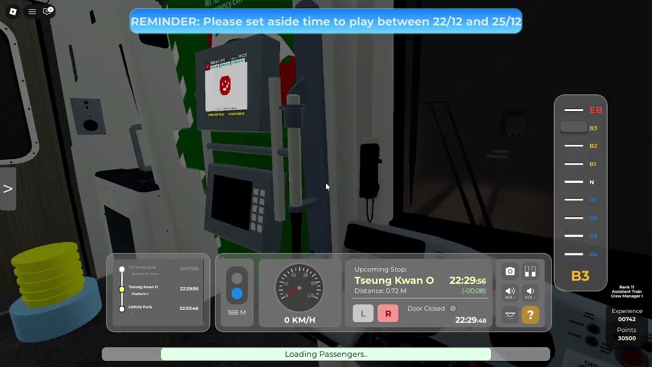 Roblox MTR TKL港鐵將軍澳綫 M train A197/A230調景嶺→康城及離開