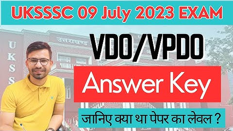 vdo/vpdo answer key 9July 2023🔥🔥