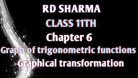 RD Sharma | Class 11 | Chapter 6 | Graph of trigonometric functions | Graphical transformation |