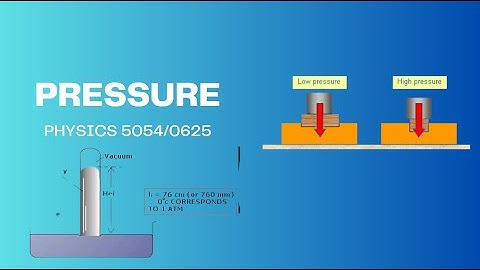 Pressure | Physics | 5054/0625 {IGCSE/O-Level}