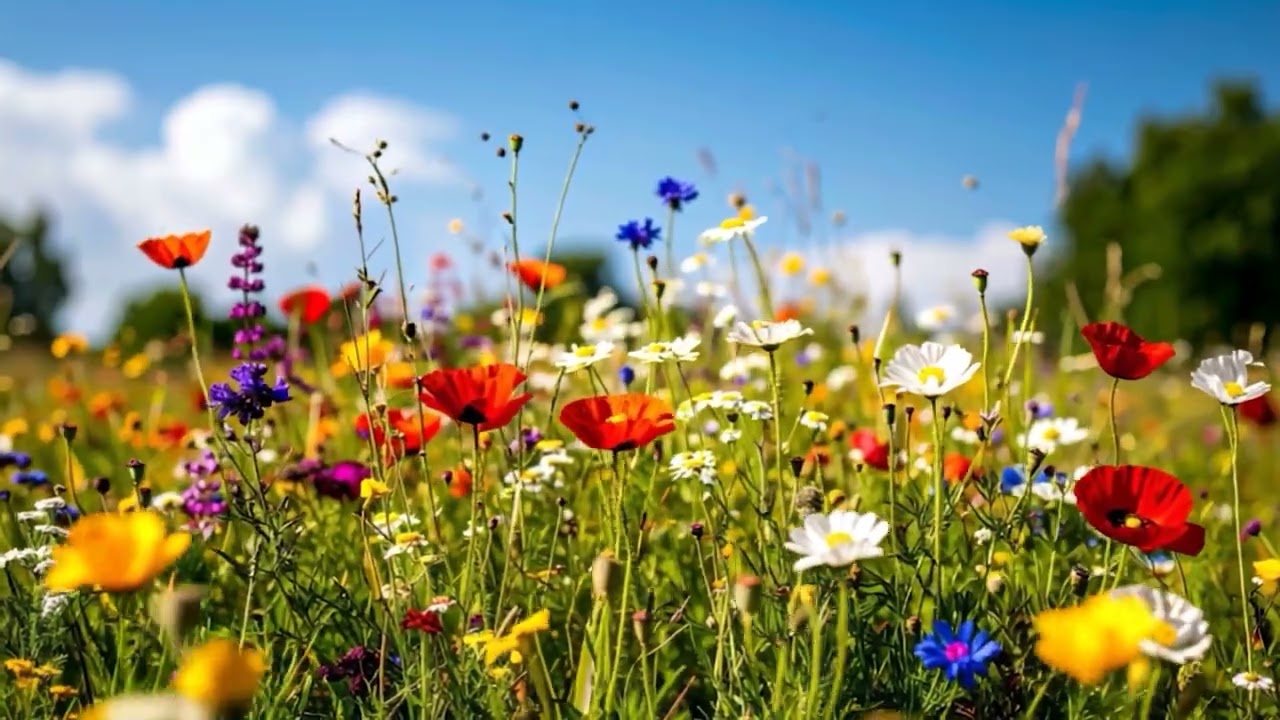 Morning Birdsong | Relaxing Wildflower Meadow Sounds for Deep Sleep [4K]